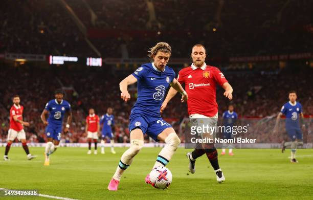 Conor Gallagher during the Premier League match between Manchester United and Chelsea FC at Old Trafford on May 25, 2023 in Manchester, England.