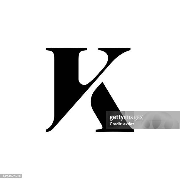 logo design mit buchstabe k - initials stock-grafiken, -clipart, -cartoons und -symbole