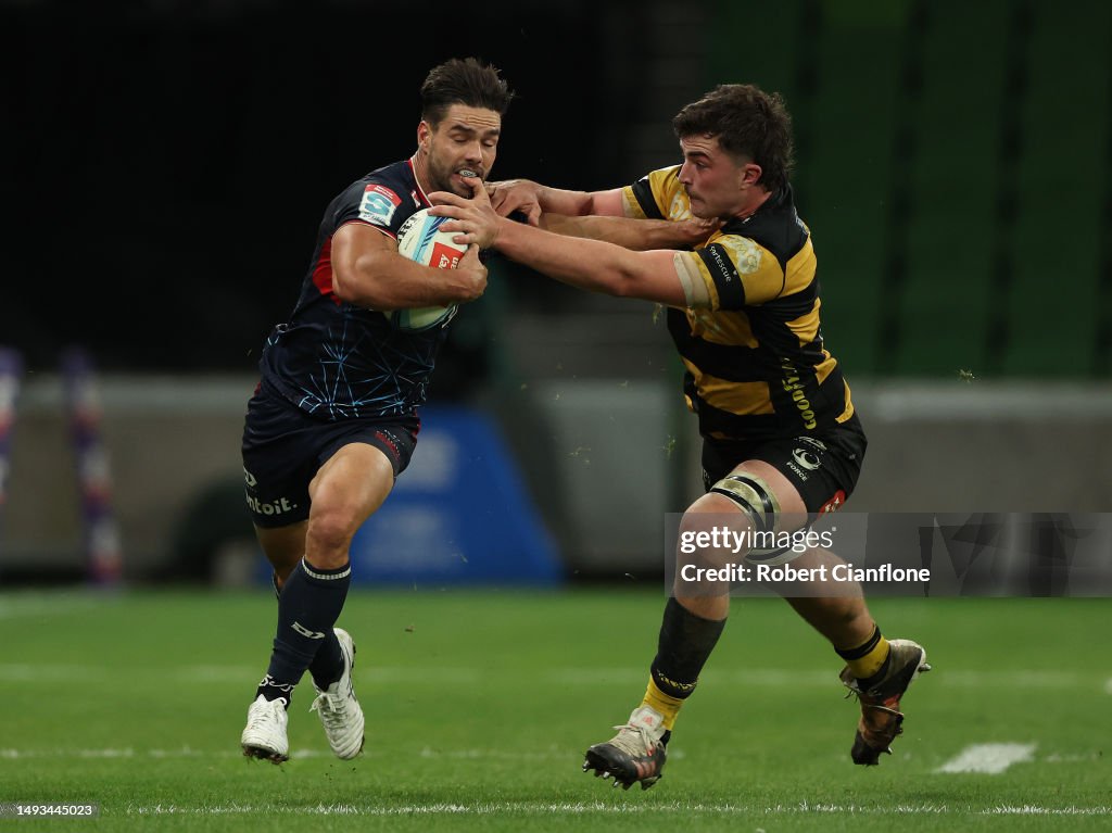 Rebels Rugby Ryan Louwrens of the Rebels makes a break during the round 14 Super ...