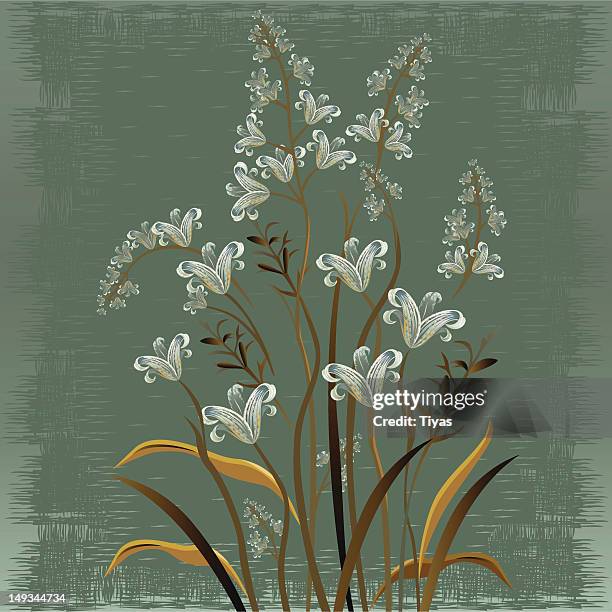 oil color floral design - oil painting flowers stock illustrations