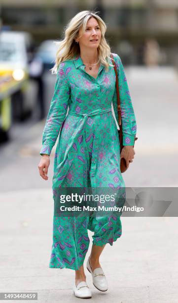 Lisa Faulkner arrives at the Foundling Museum ahead of a visit by Catherine, Princess of Wales who is visiting to meet those with lived experience of...