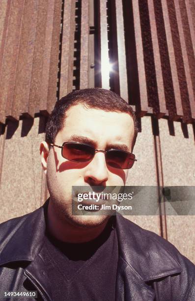 Techno DJ and producer Dave Clarke poses in central London, circa 2000.