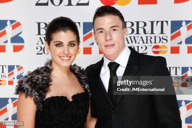 Katie Melua and James Toseland attend The BRIT Awards 2012 at The O2, on February 21, 2012 in London, England.