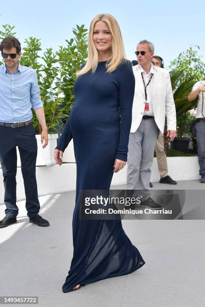 Virginie Efira attends the "Rien A Perdre" photocall at the 76th annual Cannes film festival at Palais des Festivals on May 26, 2023 in Cannes,...