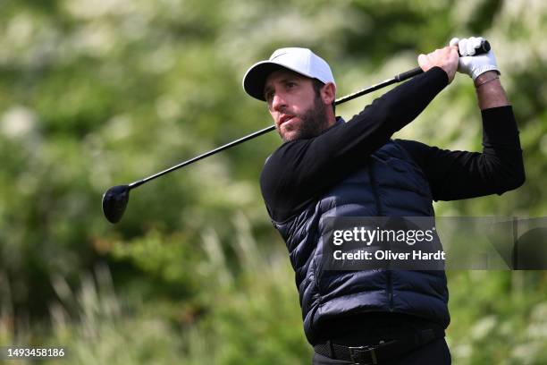 Romain Wattel of France hits his first shot on the second hole during Day Two of the Copenhagen Challenge presented by Ejner Hessel at Royal Golf...