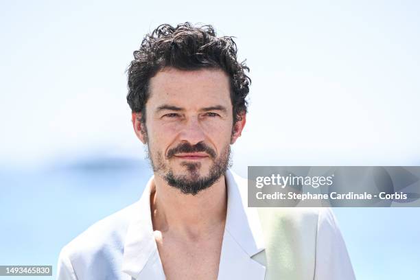 Orlando Bloom attends the "Gran Turismo" Photocall at the 76th annual Cannes film festival at Carlton Beach Club on May 26, 2023 in Cannes, France.