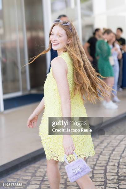 Larsen Thompson is seen at Hotel Martinez during the 76th Cannes film festival on May 26, 2023 in Cannes, France.