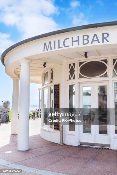 café milchbar at norderney, east frisian islands, north sea, germany - norderney imagens e fotografias de stock