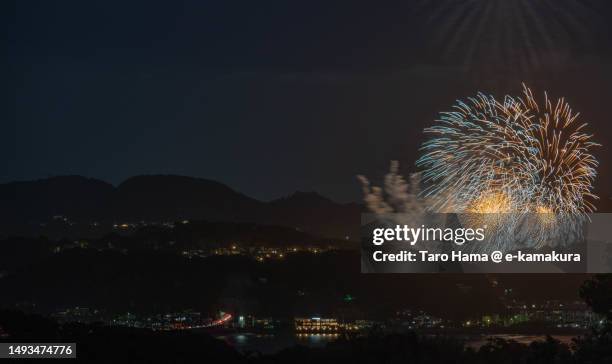 fireworks festival in kanagawa of japan - kamakura city stock pictures, royalty-free photos & images