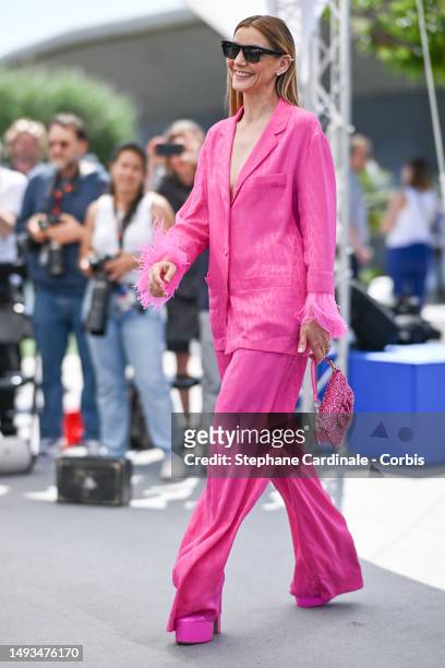 Clotilde Courau attends the "L'ete Dernier " photocall at the 76th annual Cannes film festival at Palais des Festivals on May 26, 2023 in Cannes,...