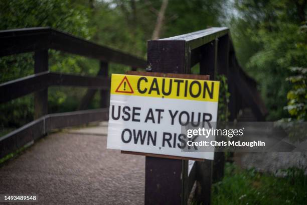 wooden bridge - chris dangerous stock pictures, royalty-free photos & images