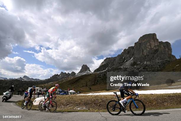 Derek Gee of Canada and Team Israel - Premier Tech, Magnus Cort of Denmark and Team EF Education-EasyPost and Carlos Verona of Spain and Movistar...