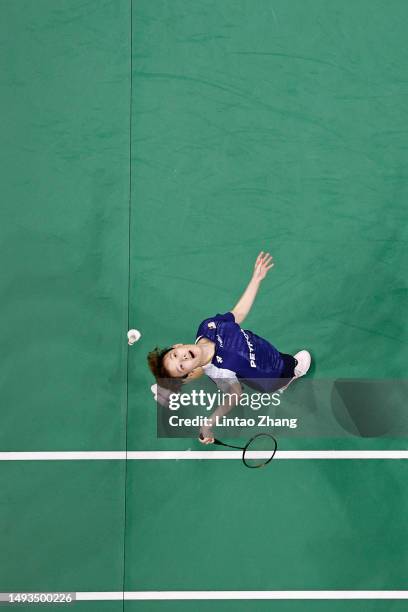 Jin Wei Goh of Team Malaysia competes in the Women's Singles Round Robin match against Pusarla V. Sindhu of India during day one of the Sudirman Cup...