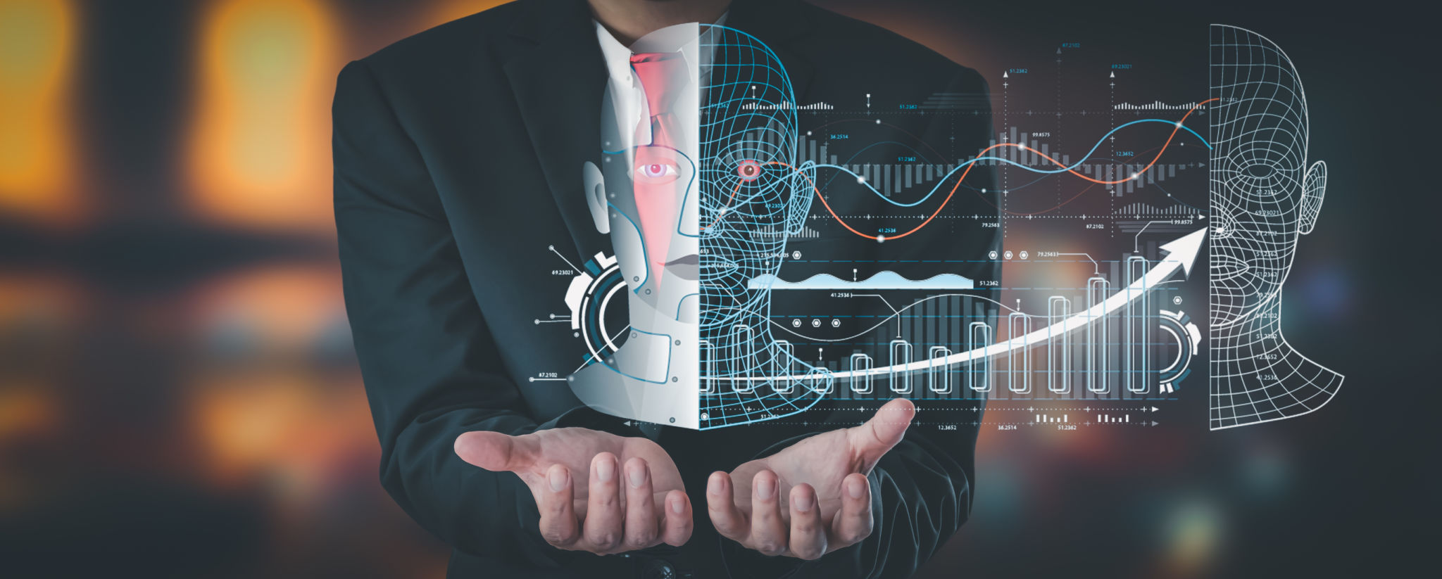 Businesspeople may use the Internet to connect financial networks and do information searches on their mobile devices utilizing artificial intelligence. Businesspeople may use the Internet to connect financial networks and do information searches on their mobile devices utilizing artificial intelligence.