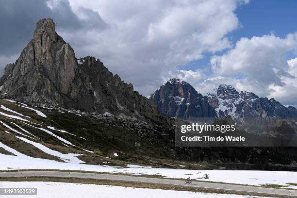 Team Arkéa Samsic riders competes at the Passo Giau during the 106th Giro d'Italia 2023, Stage 19 a 183km stage from Longarone to Tre Cime di...