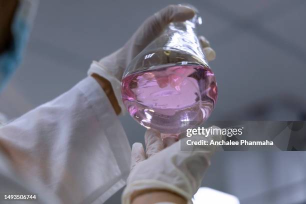 titration testing in chemical laboratory - alkaline stock pictures, royalty-free photos & images