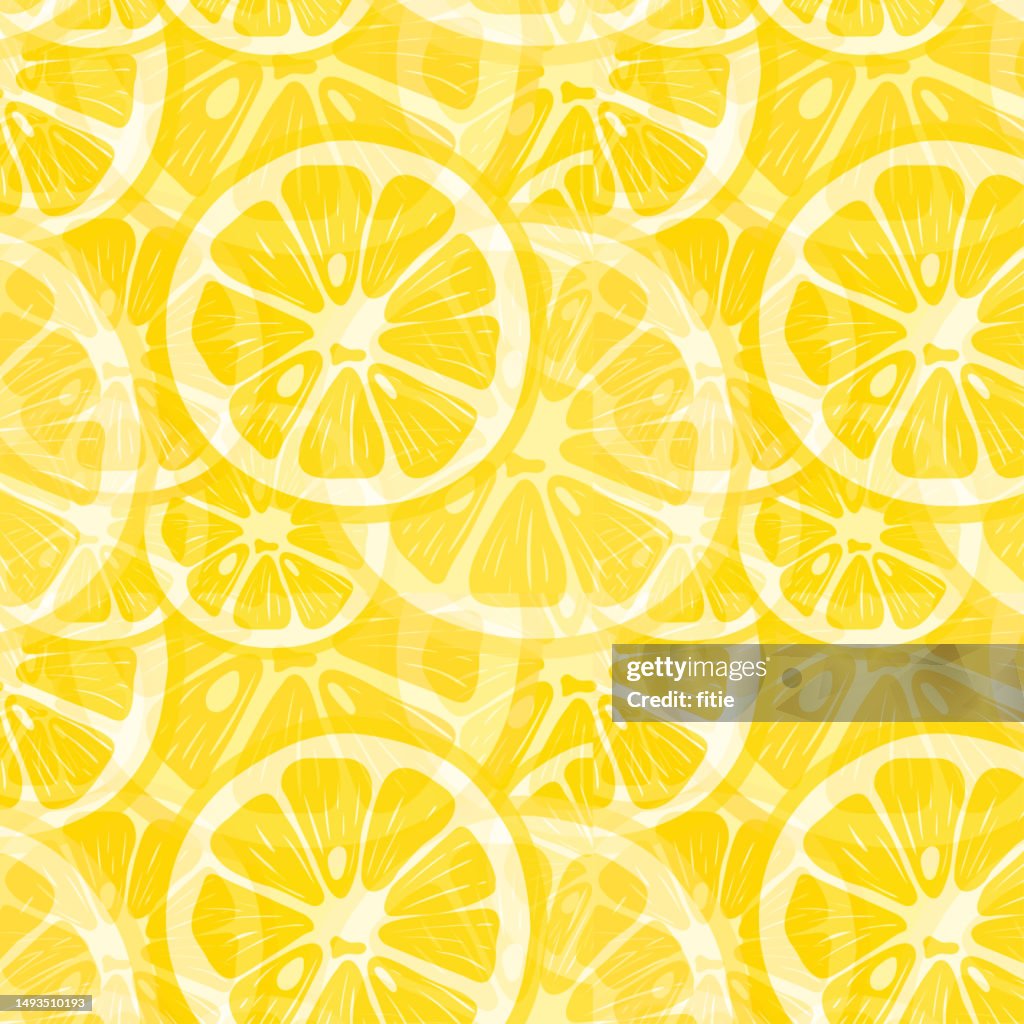 Vector de textura sin costuras de limón.