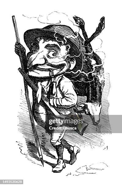 british satire caricature comic cartoon illustration - venison stock illustrations