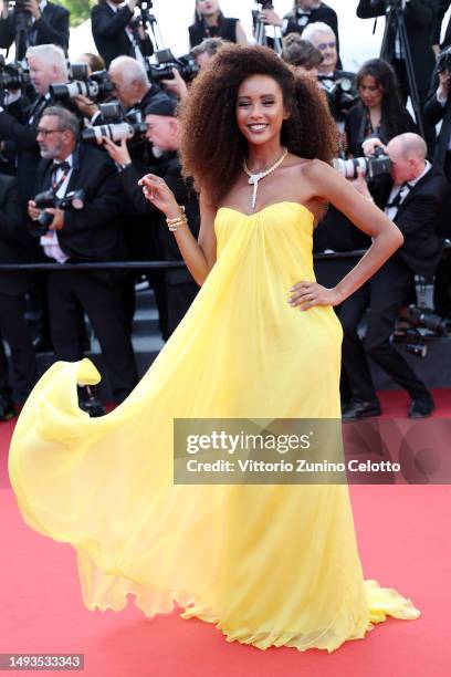 Taís Araújo attends the "The Old Oak" red carpet during the 76th annual Cannes film festival at Palais des Festivals on May 26, 2023 in Cannes,...