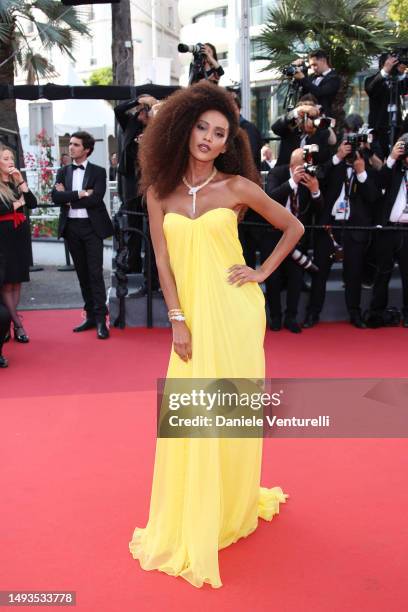 Taís Araújo attends the "The Old Oak" red carpet during the 76th annual Cannes film festival at Palais des Festivals on May 26, 2023 in Cannes,...