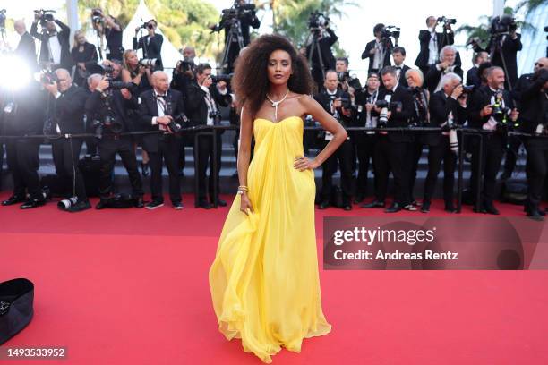 Taís Araújo attends the "The Old Oak" red carpet during the 76th annual Cannes film festival at Palais des Festivals on May 26, 2023 in Cannes,...