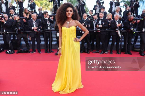 Taís Araújo attends the "The Old Oak" red carpet during the 76th annual Cannes film festival at Palais des Festivals on May 26, 2023 in Cannes,...