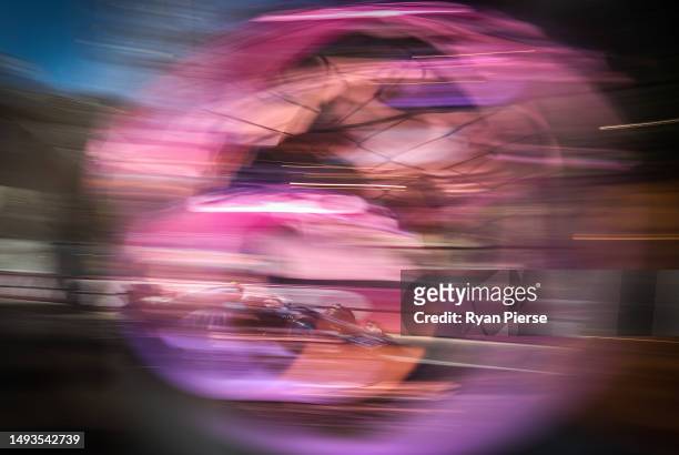 Pierre Gasly of France driving the Alpine F1 A523 Renault on track during practice ahead of the F1 Grand Prix of Monaco at Circuit de Monaco on May...