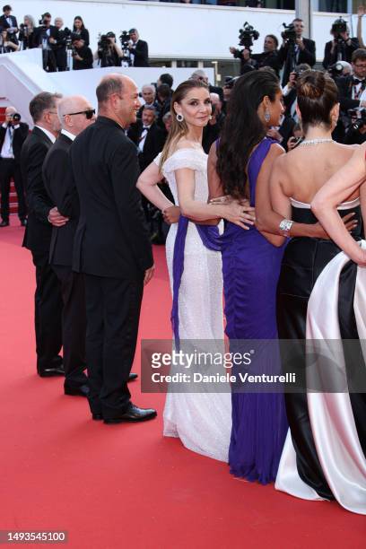 Clotilde Courau attends the "The Old Oak" red carpet during the 76th annual Cannes film festival at Palais des Festivals on May 26, 2023 in Cannes,...