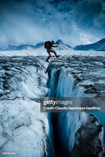 sollipulli glacier - crevasse stock pictures, royalty-free photos & images