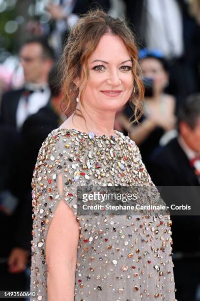 Natalia Wörner attends the "The Old Oak" red carpet during the 76th annual Cannes film festival at Palais des Festivals on May 26, 2023 in Cannes,...