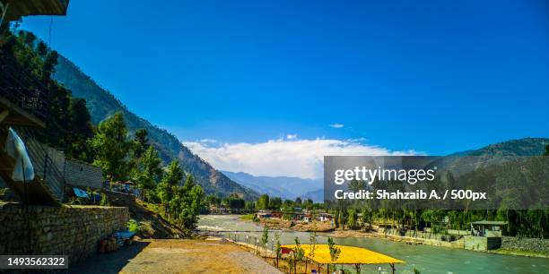 scenic view of mountains against blue sky,mansehra,khyber pakhtunkhwa,pakistan - pakistanische nordwestprovinz stock-fotos und bilder
