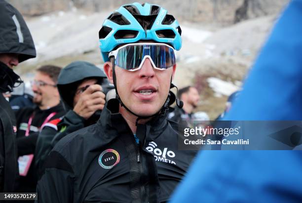 Davide Bais of Italy and Team EOLO-Kometa looks on at the end of the 106th Giro d'Italia 2023, Stage 19 a 183km stage from Longarone to Tre Cime di...