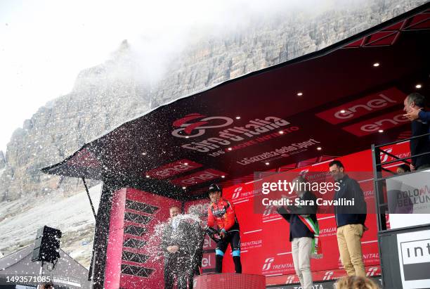 Santiago Buitrago of Colombia and Team Bahrain - Victorious wins during the 106th Giro d'Italia 2023, Stage 19 a 183km stage from Longarone to Tre...