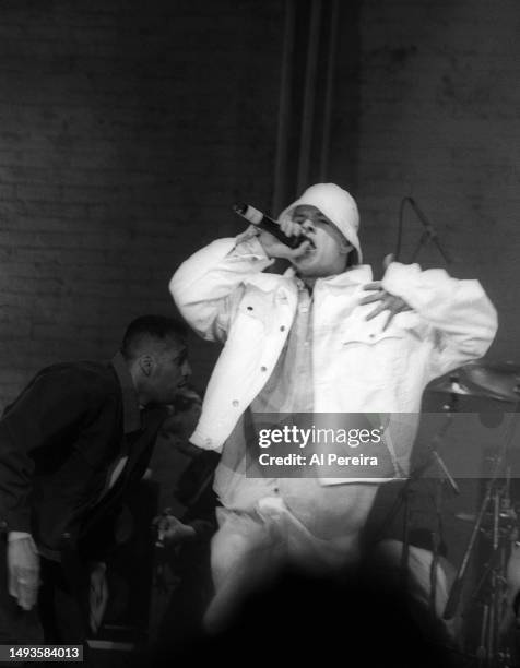 Marky Mark and The Funky Bunch perform at The Academy on April 2, 1992 in New York City.
