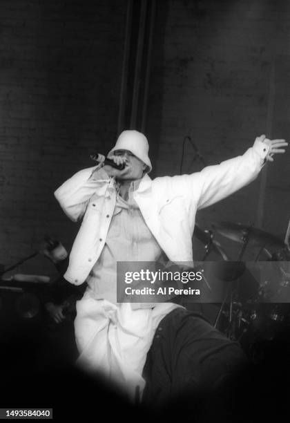 Marky Mark and The Funky Bunch perform at The Academy on April 2, 1992 in New York City.