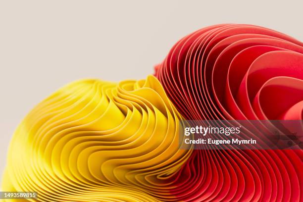 3d wave pattern background - yellow abstract backgrounds stock pictures, royalty-free photos & images