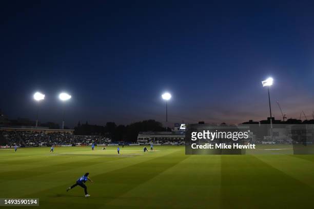General view during the Vitality Blast T20 match between Sussex Sharks and Somerset CCC at The 1st Central County Ground on May 26, 2023 in Hove,...