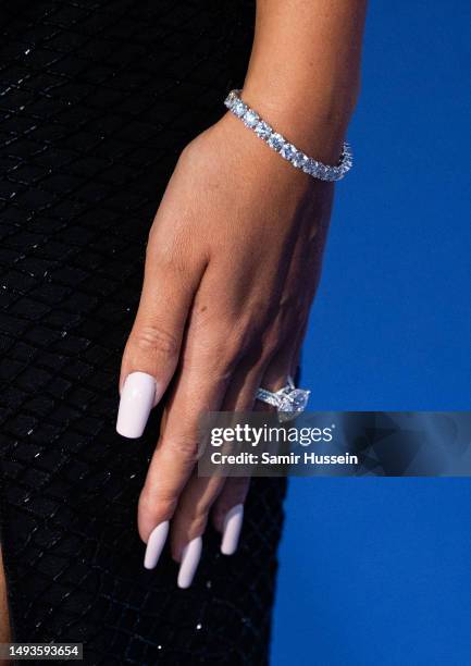 Georgina Rodriguez, ring detail, attends the amfAR Cannes Gala 2023 at Hotel du Cap-Eden-Roc on May 25, 2023 in Cap d'Antibes, France.