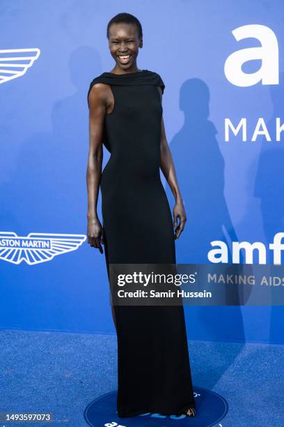 Alek Wek attends the amfAR Cannes Gala 2023 at Hotel du Cap-Eden-Roc on May 25, 2023 in Cap d'Antibes, France.