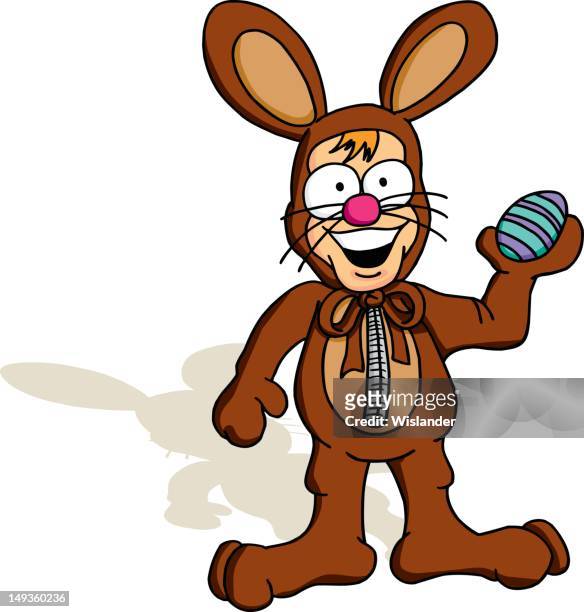 easter bunny costume 2 - easter bunny man stock illustrations
