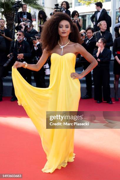 Taís Araújo attends the "The Old Oak" red carpet during the 76th annual Cannes film festival at Palais des Festivals on May 26, 2023 in Cannes,...