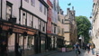 Oxford, UK May 25th 2023 historic buildings on Turl Street looking towards Jesus College - Bildbanksvideo