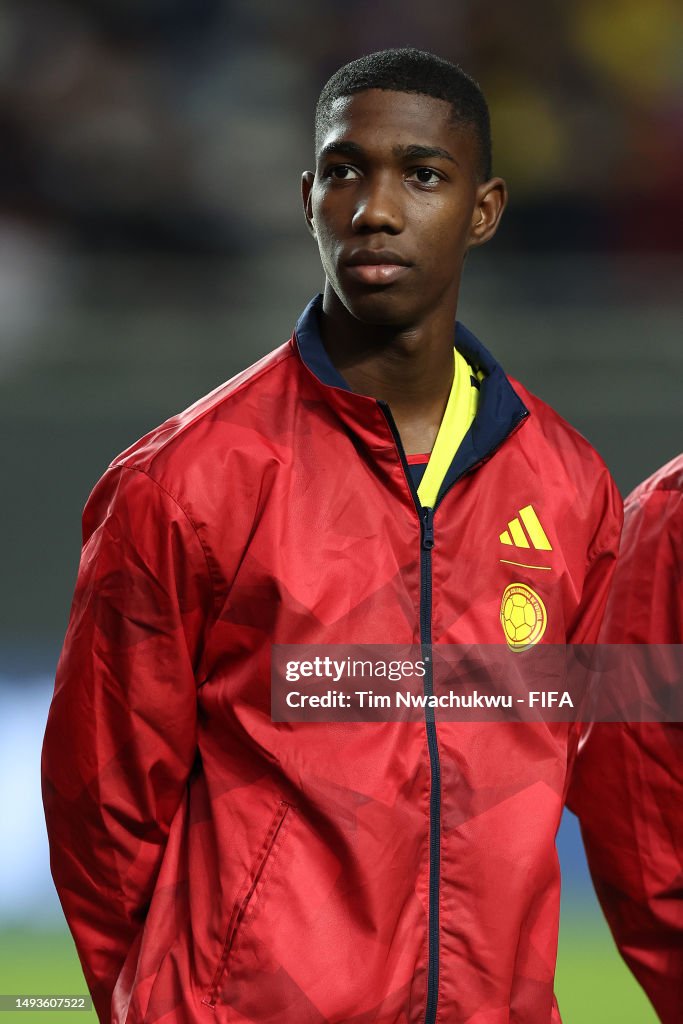 Yaser Yaser Asprilla of Colombia looks on during the FIFA U-20 World Cup ...
