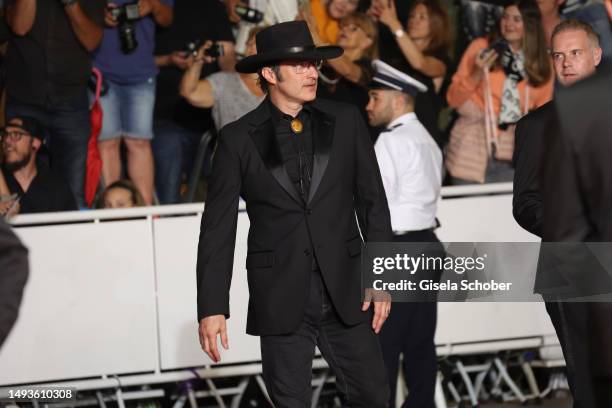 Director Robert Rodriguez attends the "Hypnotic" red carpet during the 76th annual Cannes film festival at Palais des Festivals on May 26, 2023 in...