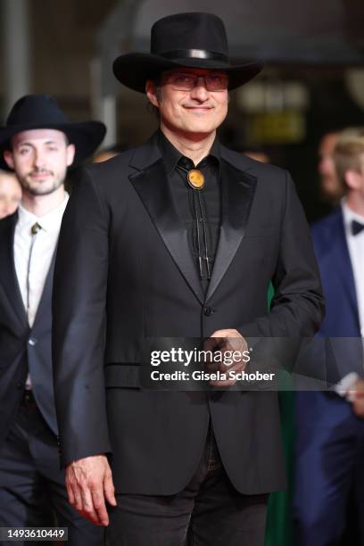 Director Robert Rodriguez attends the "Hypnotic" red carpet during the 76th annual Cannes film festival at Palais des Festivals on May 26, 2023 in...
