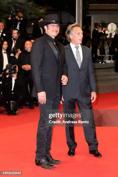 Director Robert Rodriguez and William Fichtner attend the "Hypnotic" red carpet during the 76th annual Cannes film festival at Palais des Festivals...