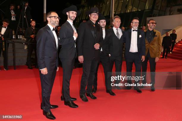 Vahan Yepremyan, Gareth West, William Fichtner, Rebel Rodriguez, Director Robert Rodriguez, Racer Rodriguez and Artur Galstian attend the "Hypnotic"...