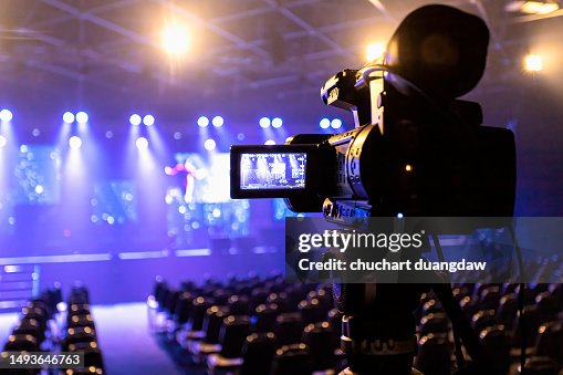 Close-Up Of Video Camer At the Studio is Broadcast live Close-Up Of Video Camer At the Studio is Broadcast live