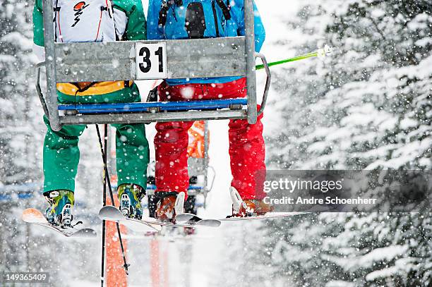 chairlift - ski lift stock pictures, royalty-free photos & images