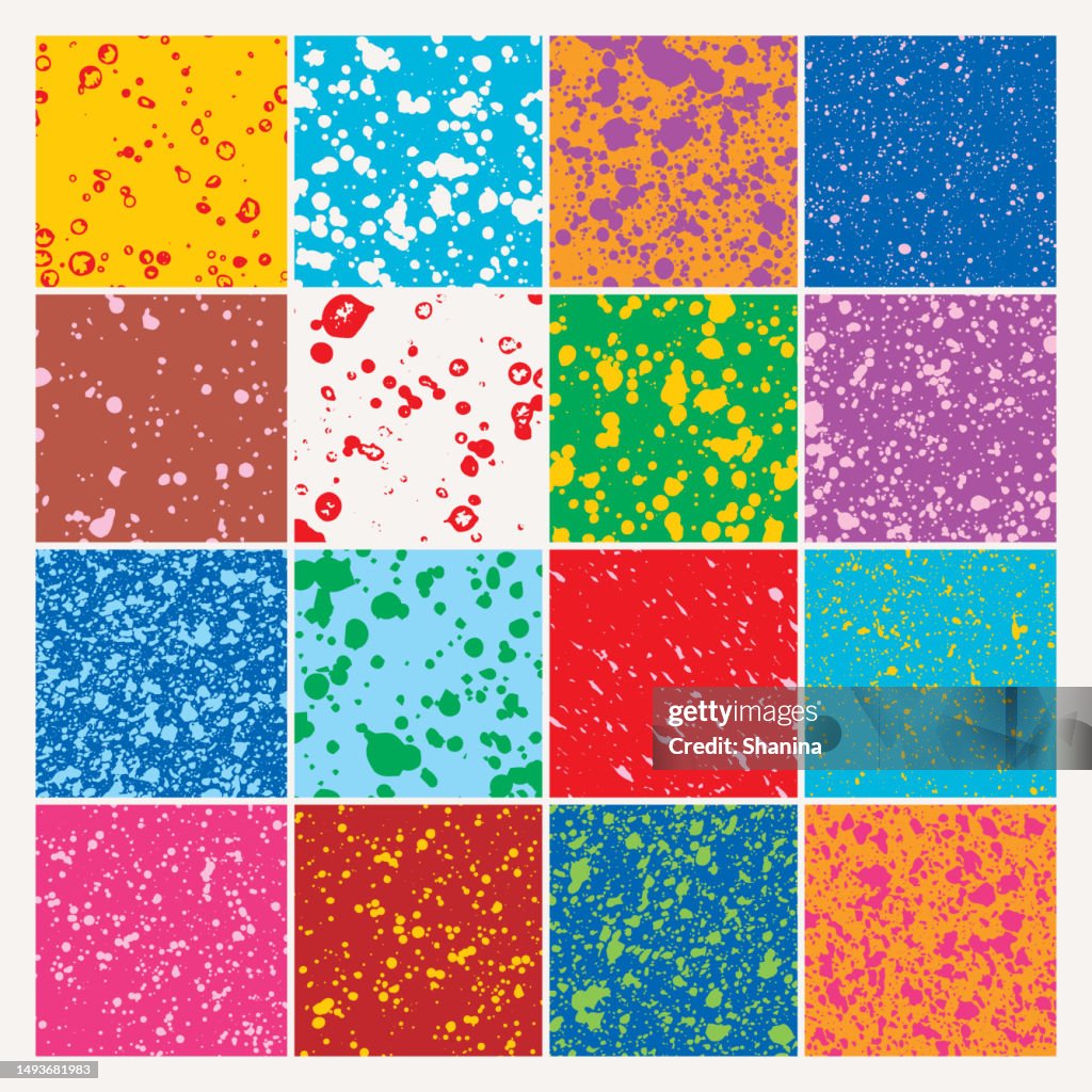 Splatter Textures Grid Background High-Res Vector Graphic - Getty Images